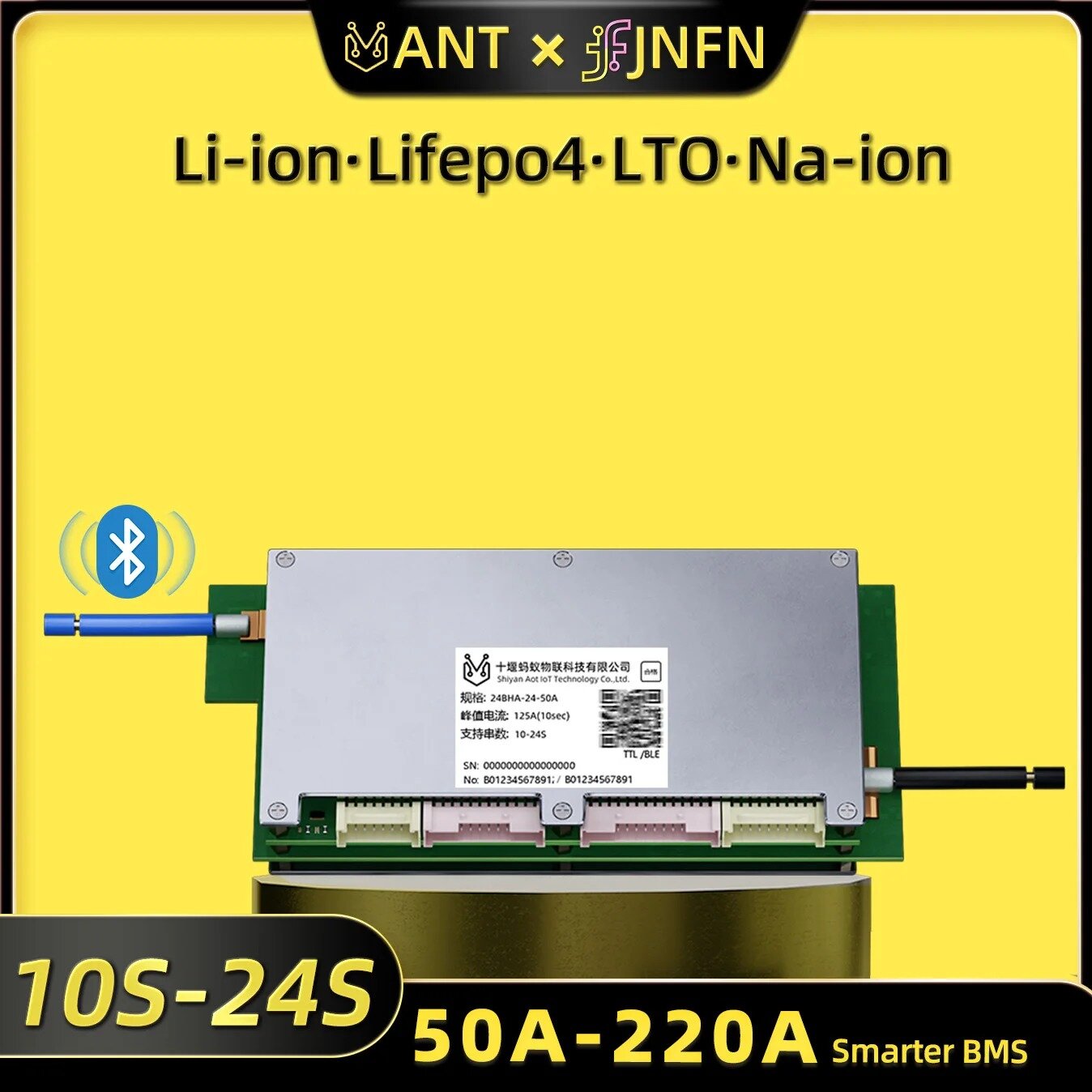 Smart Bms 24S 200A Bluetooth Lifepo4 - Placa de protección de batería Ant